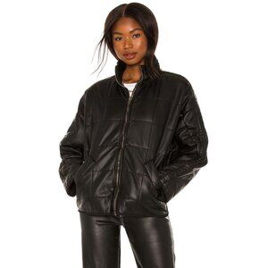 We The Free Dolman Quilted Vegan Jacket in Black